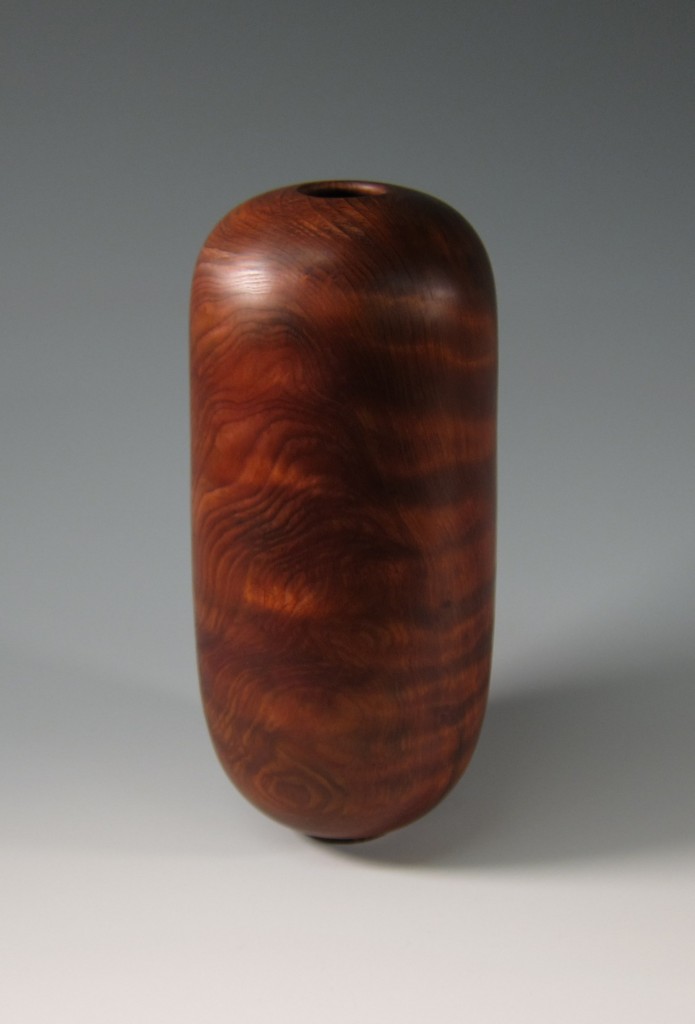 Curly Redwood Tall Hollow Vessel 6" x 13"