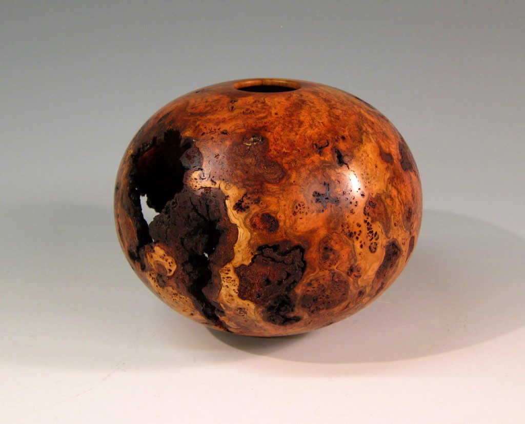 Chris Boerner - Cherry Burl Hollow Vessel 8" x 8"